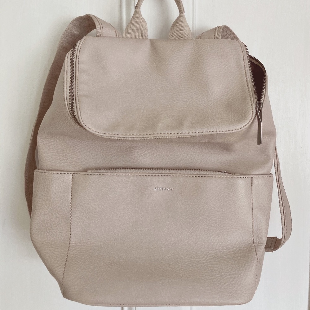 MATT & NAT Backpack, Light Beige colour, vegan